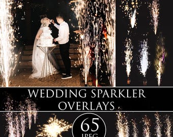 65 Wedding sparkler overlays & Photoshop overlay, Fairy light photo overlay Christmas overlays, Freezelight Effect, Firework Sparklers light