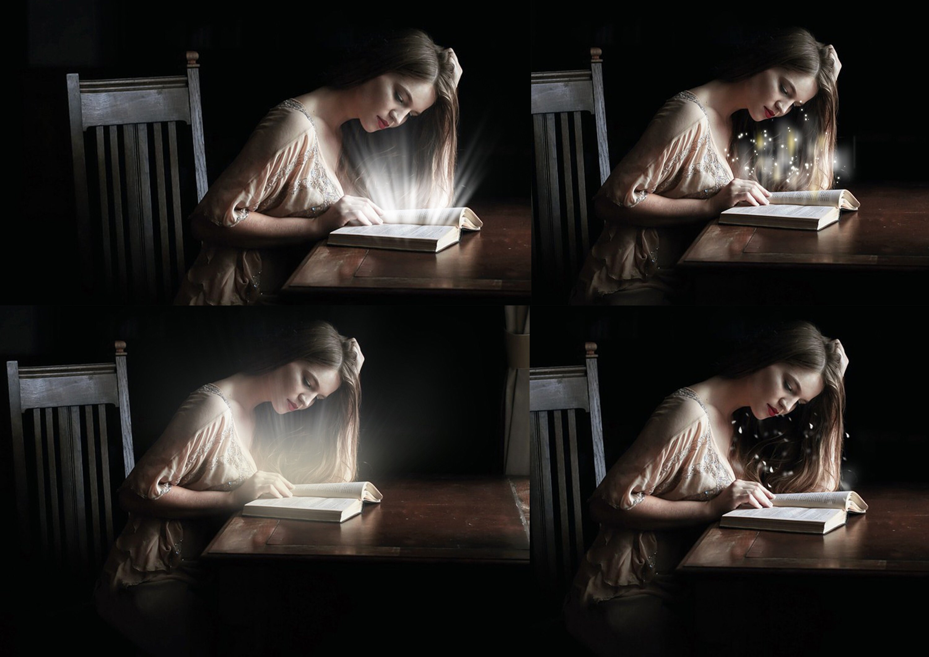 Magic Book Shine Photo Overlays, Christmas Magic Shine Overlays, Light ...
