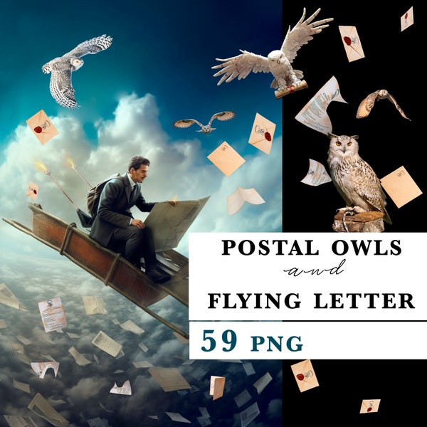 Postal owls, Wizard overlays, flying letter png,  Magical school overlays,  Letters png, Wizard clipart, Flying Owl, wizard school letter