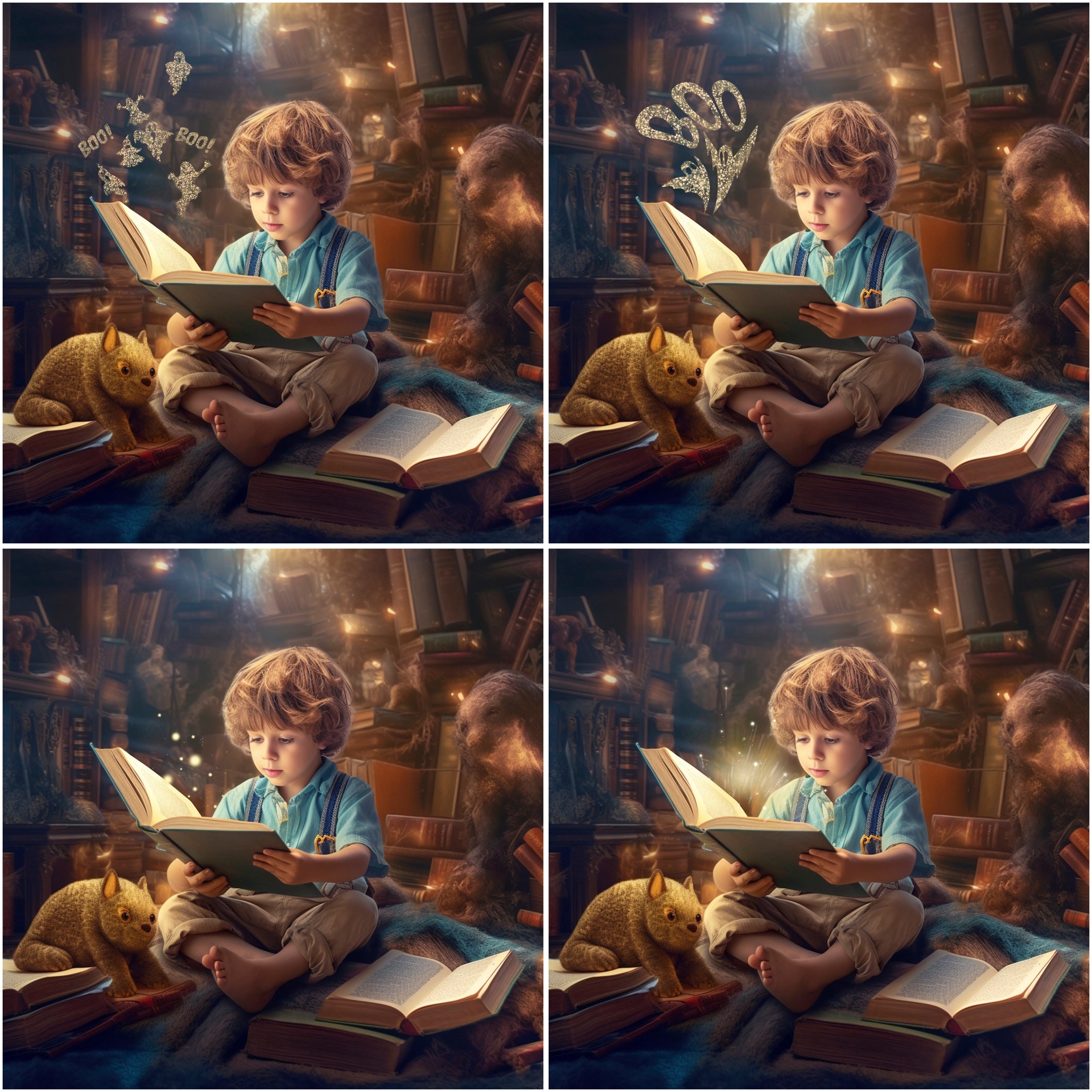 Magic Book Light Overlays for Photoshop, Magic Animals, Fantasy ...