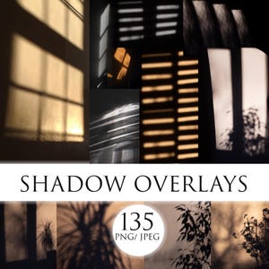 Shadow Overlays: Botanic Shadows, Lines, Blinds Reflection (PNG, JPEG)