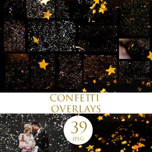 Confetti overlays, Realistic falling Confetti overlays, Birthday confetti, Party Overlay, Graduation png, Blowing Glitter Overlay, Confetti