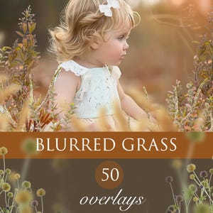 May include: A set of 50 blurred grass overlays for digital photography. The overlays are designed to add a soft, dreamy look to photos. The overlays are perfect for adding a touch of nature to your photos.