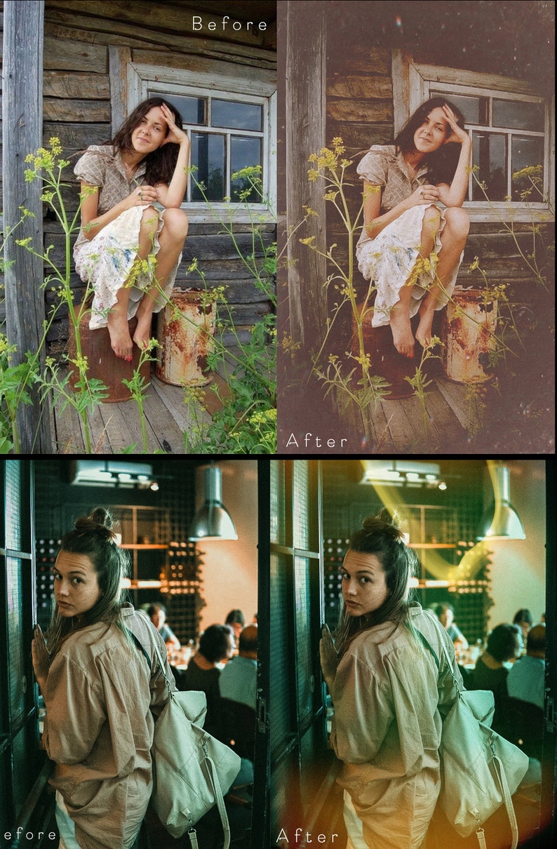 Vintage Film Presets Bundle - 50 Kodak Overlays & Cinematic Lightroom Filters image 7