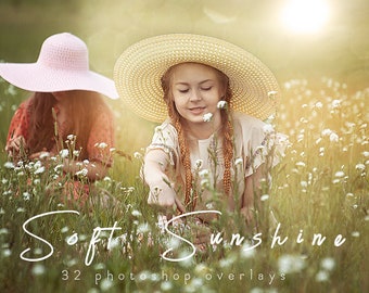 Soft Sunshine Photography Overlays, Sun overlays, Sunshine png, Sunflare Photoshop Overlays, Natural Light Overlay, summer photoshop overlay
