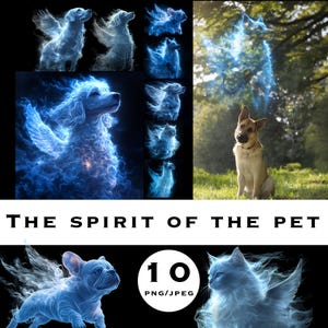 Pet Loss, Ghost png, Pet Memorial Digital overlay, Patronus, Magical animal wizard world, Spirit