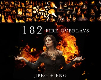 182 Fire Overlays, Fire Sparks overlays, Bonfire overlays, Campfire Photoshop Overlays, Burn overlays, Fire Background, Bonfire Campfire png