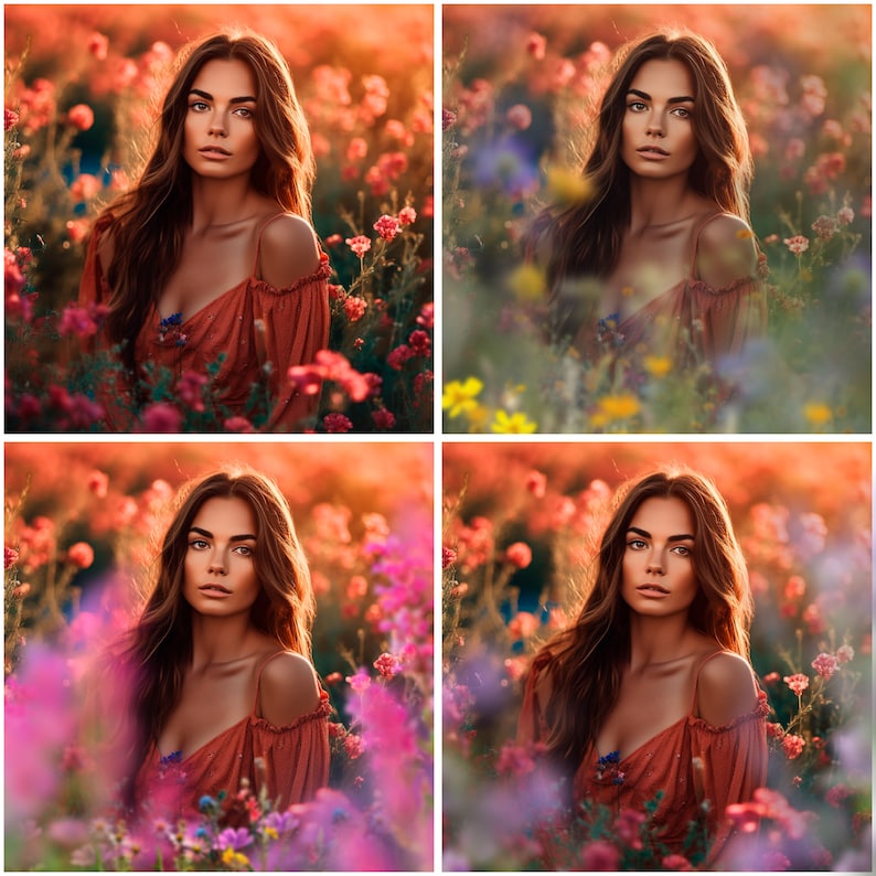 Wildflower overlays, flower overlays, Flowering Fields for Photo Editing, Digital Floral png, Blooming Glade Effect, summer overlay flowers image 5