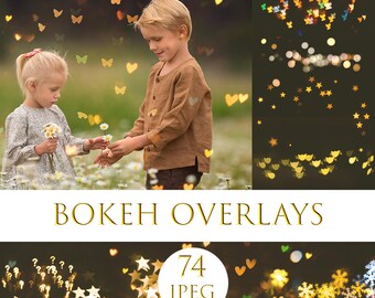 Bokeh overlay, fairy lights, Golden light overlay, bokeh lights effect, photography background, Glowing Lights