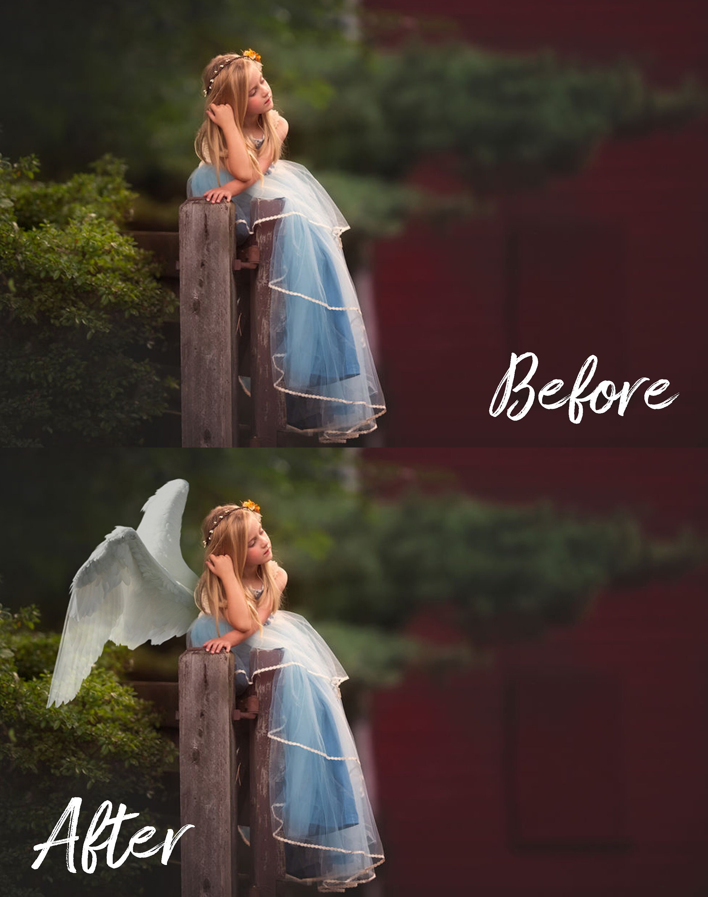 Delicate white angel wings overlay on soft pastel background