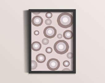 Abstract Bubble Art Print: Minimalist Circle Wall Decor