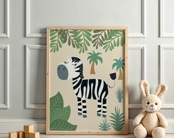 Zebra Print: Safari Nursery Animal Wall Art