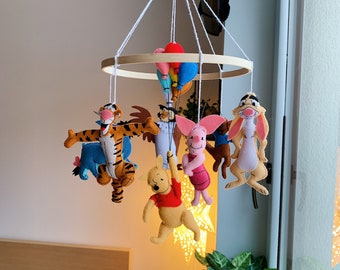 Baby mobile Winnie the Pooh Tigger Eeyore Rabbit Roo Piglet Crib mobile Nursery decor Baby shower gift