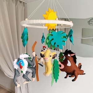 Lion King Mobile Baby Mobile Baby Crib Mobile Nursery Etsy