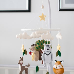 Forest mobile Baby mobile Nursery mobile woodland animals Crib mobile baby girl mobile baby mobile boy hanging mobile baby shower gift