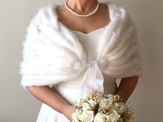 white shawl for wedding dress