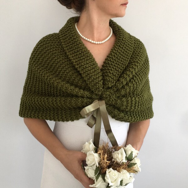 shawl olive green