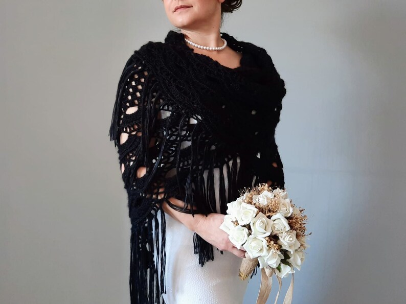 black evening wraps with sleeves
