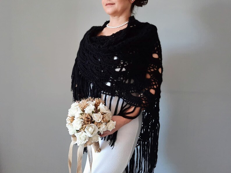 black evening wraps with sleeves