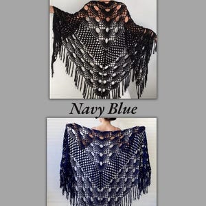 Handmade Cotton Crochet Wedding Shawl: Burnt Orange Boho Bridal Wrap image 14