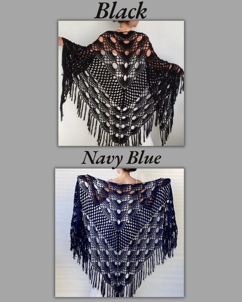 Handmade Cotton Crochet Wedding Shawl: Burnt Orange Boho Bridal Wrap image 14