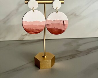 SUNSET EARRINGS + gift for her + womens earrings + statement earrings + fun earrings + trendy + drop earrings + clay earrings + sunset