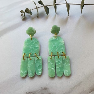 JADE EARRINGS + trendy earring + unique earring + gift for girlfriend + womens earrings + statement earrings + gift for her + dangle + drop