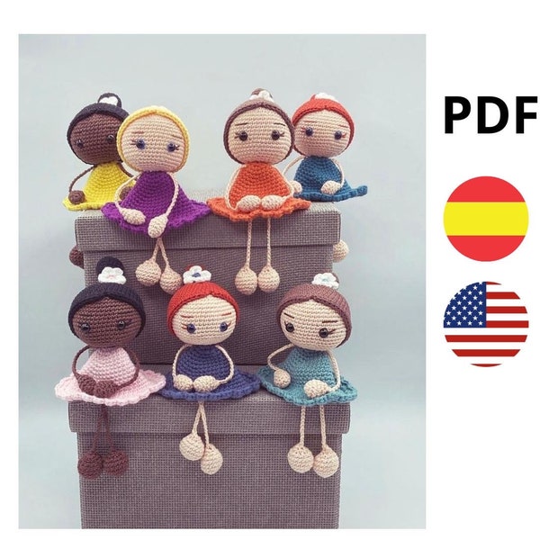 PATRÓN AMIGURUMI BAILARINA, Marta bailarina crochet, muñeca facil ganchillo, amigurumi crochet, bailarina amigurumi fácil, pdf pattern. pdf