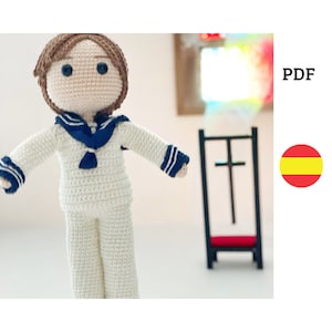Tutorial muñeco ganchillo. Muñeco comunión. Niño de comunión de ganchillo. Tutorial en español. Patrón ganchillo, muñeco comunión.