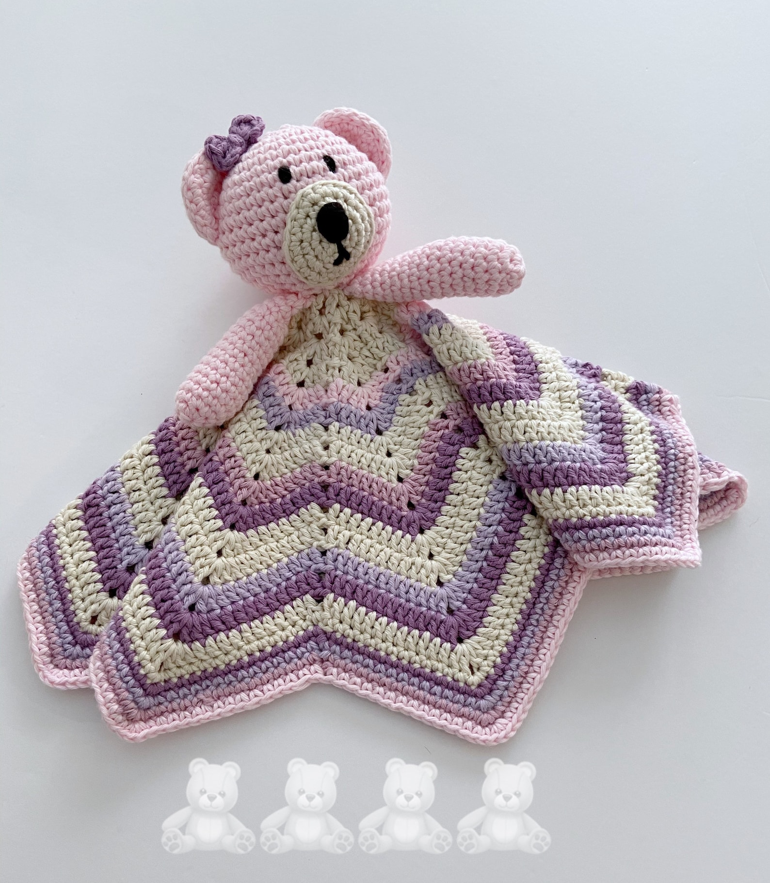 Pattern Comforter. Baby Lovey Pattern. Security Blanket. Crochet Baby ...