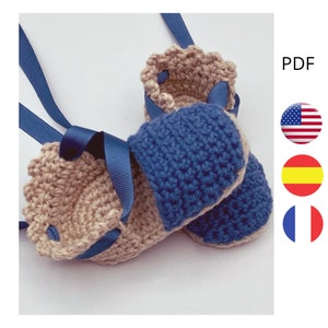 ESPADRILLES pattern crochet, in spanish, english and french