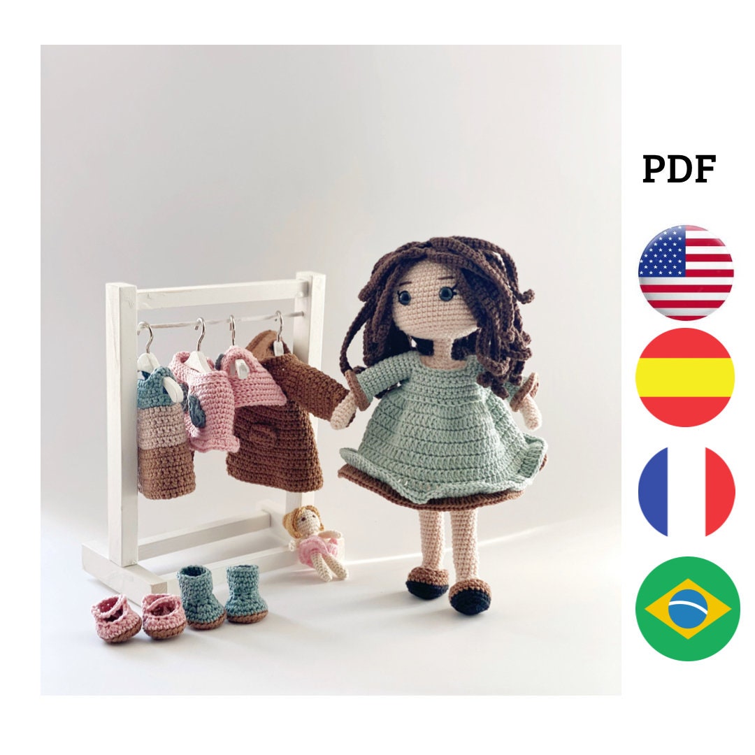 Princess crochet dress for dolls (portuguese/spanish) 