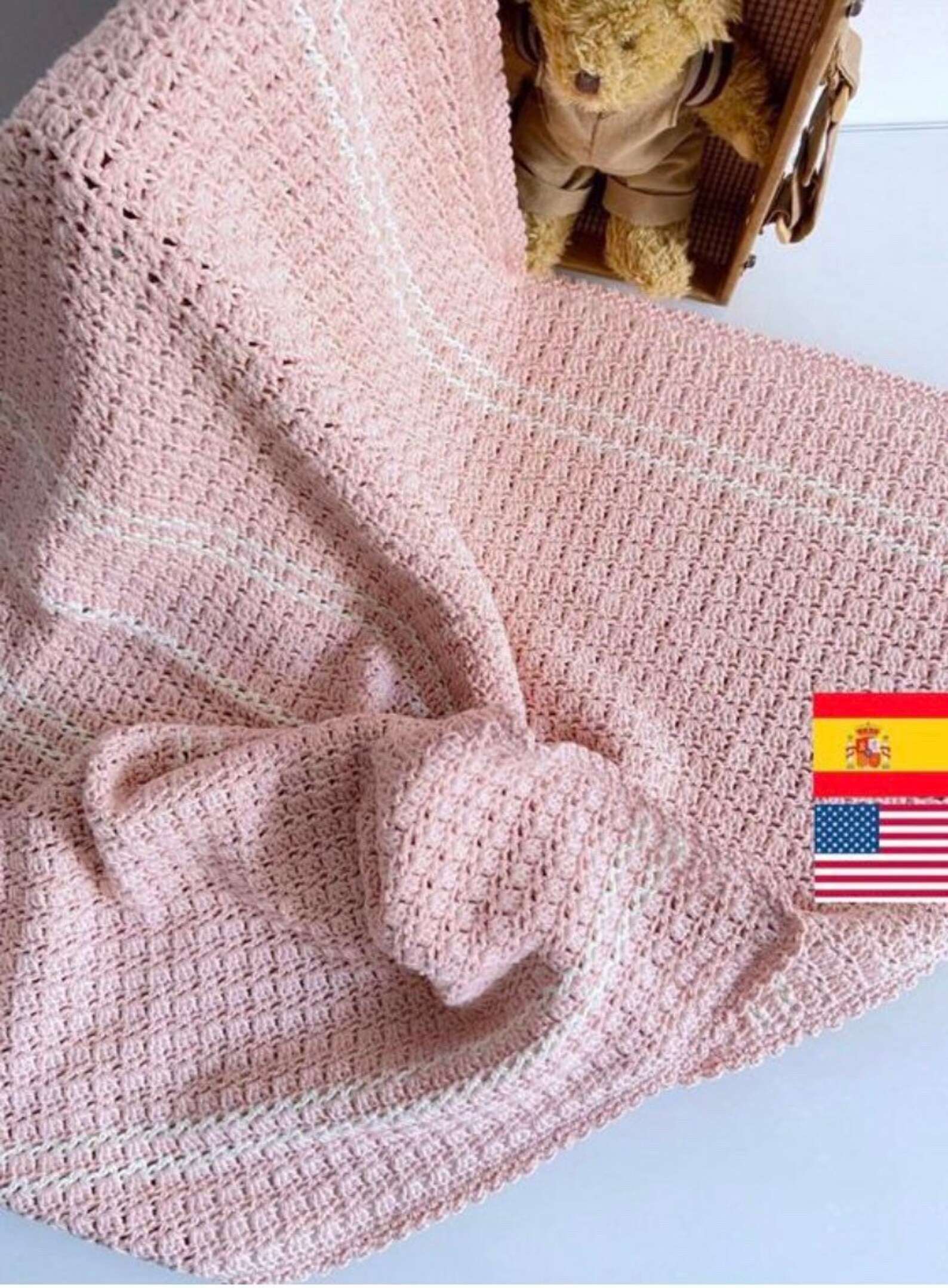 MANTA OCEAN patrón de manta de ganchillo para bebé tutorial Etsy