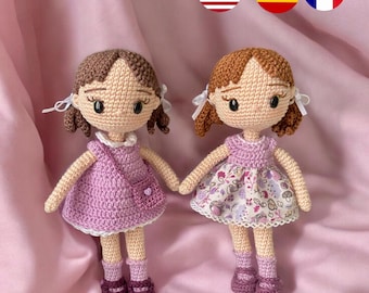 MICAELA-ANLEITUNG, Amigurumi-Puppenanleitung auf Spanisch und Englisch, Puppe mit Kleidern, Häkelpuppe, Amigurumi-Puppenanleitung, PDF