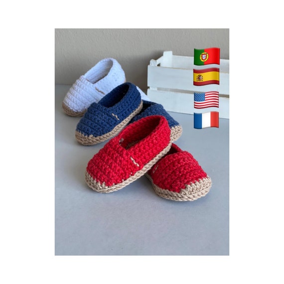 Patron Espadrilles Pour Bebe En Francais Espagnol Anglais Etsy