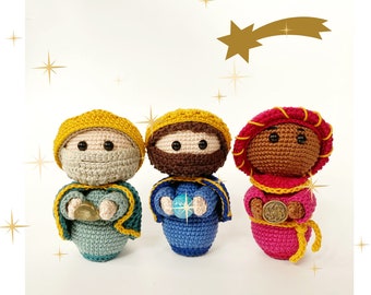 TUTORIAL GANCHILLO ESPAÑOL, reyes magos, patrón amigurumi. Reyes magos de ganchillo. Tutorial amigurumi. Navidad de ganchillo.