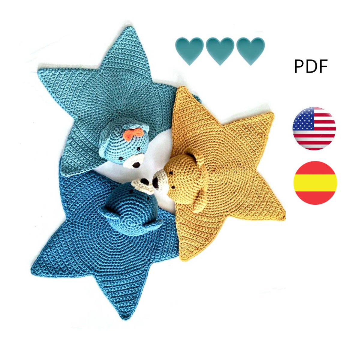 Pattern Comforter. Baby Lovey Pattern. Teddy Bear Lovey. Crochet Baby ...