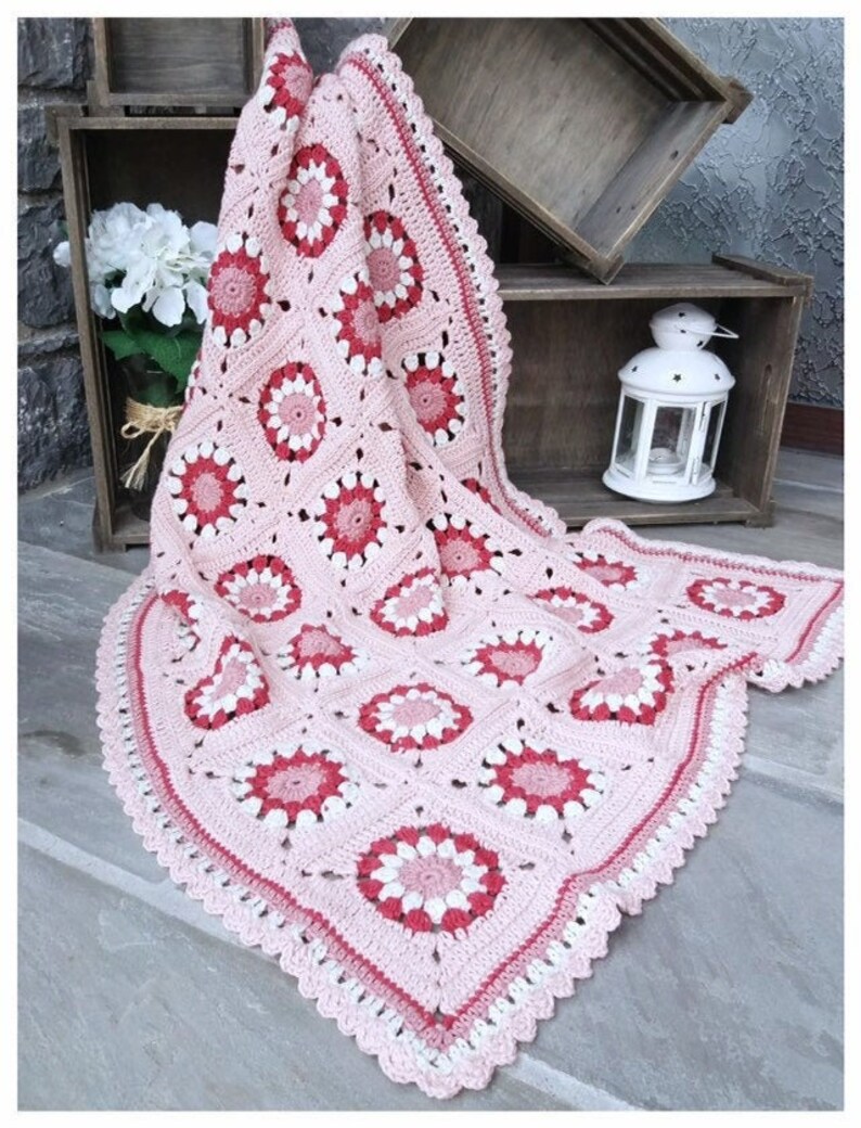 TUTORIAL MANTA GANCHILLO patrón en español e inglés manta de Etsy