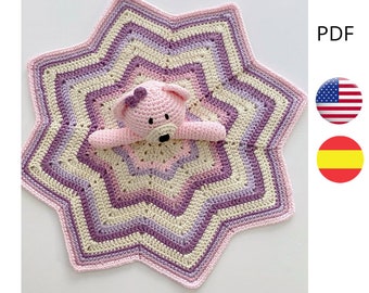 Pattern Comforter. Baby Lovey Pattern. Security Blanket. Crochet baby blanket