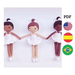 Ballerina, crochet pattern in english and spanish.