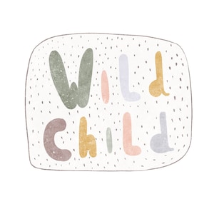 Iron-on patch "Wild Child dotties" in 4 different sizes