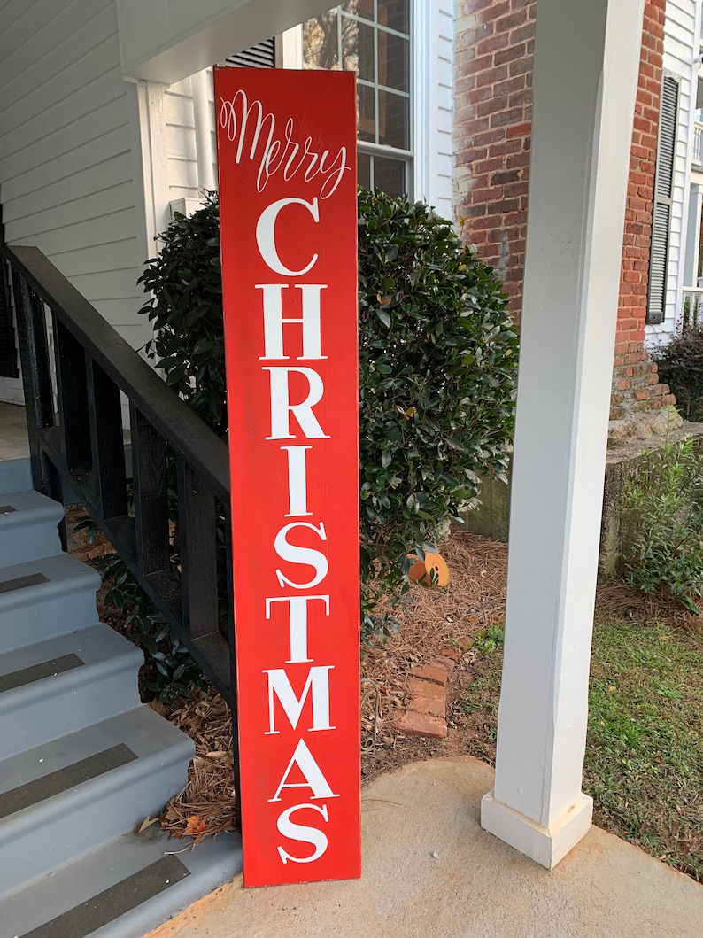 Merry Christmas Porch Sign/hand Painted Sign/porch Etsy