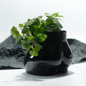Hintern Pflanzgefäß, Schwarze Beute Topf, Hintern Vase, Körper Dekoration, Geschenk für Sie, Frauen Kunst, Schwarzer Blumentopf