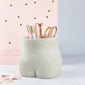 Butt Vase, Booty Shaped Pen Holder, Body Pot Made Of Concrete, Desk storage, Office Organisation, Gift For Her, Aesthetic Office Decor