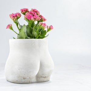 Butt Cement Planter, Booty Pot, Butt Vase, Indoor Planter, Flower Pot, Minimalist Body Decoration, Gift for Her, Womens Art