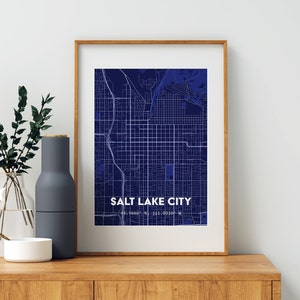 Modern Salt Lake City Map - DIGITAL DOWNLOAD