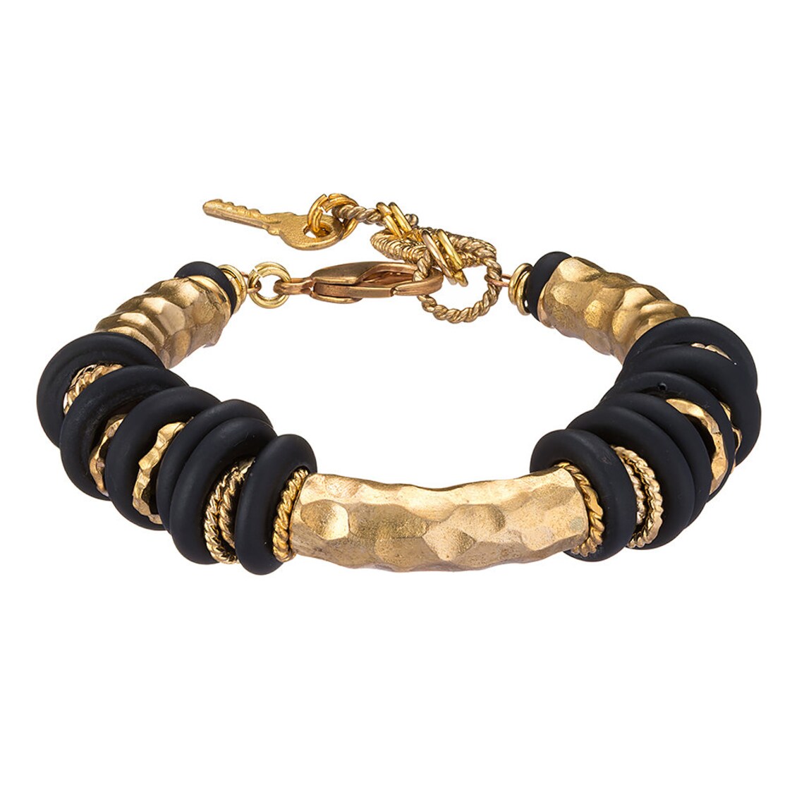 Black gold bracelet for women Brass beads bracelet Modern | Etsy