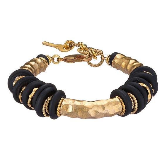 black and gold bracelet womens