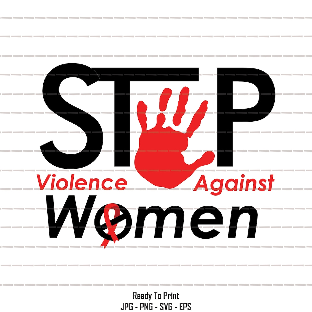 Stop Violence Against Women SVG, Crush Domestic Violence PNG, No More Silence, Stop Physical