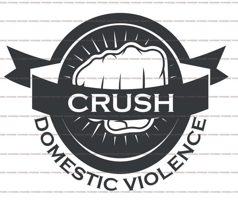 Crush Domestic Violence SVG, I Support Gender Equality, Domestic Violence Awareness Ribbon
